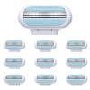 10PCS Replacement Razor Blades Compatible with Gillette Venus Extra Smooth Women's Razor, 3 Layer Blade & Pivoting Head, Razor Blades Refills for Venus Razors Effortless Glide, Easy to Replace (Blue) view 4