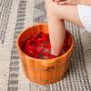 JINMUXUAN Sauna Wooden Bucket,Spa, Sauna,Soak,Handmade Massage Bucket Foot Bath,Foot Spa Wash Bucket Feet Bath Basin Tub Present vision hopeful Beauty Comes view 3