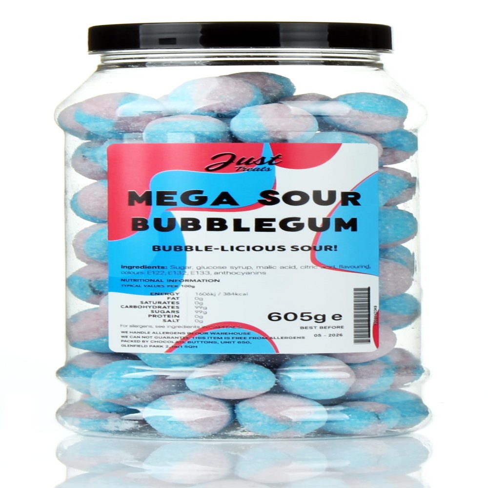 Just Treats Mega Sour Bubblegum Gift Jar