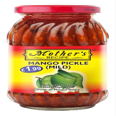 Mother's Recipe Mango Pickle Mild - 500g (Pack of 6) | Traditional Mango Pickle | Indian Condiments | Authentic Recipe | Mild Flavor