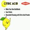Aksoy Citric Acid Food Grade 2300gr || Non-GMO, Anhydrous, Make Your Own BathBomb, No Additives, Sour Drinks, Household Cleaning with Citric Acid Powder (Packaging may vary) view 2