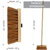 10-Inch Natural Soft Coco Sweeping Broom with Wooden Handle - Eco-Friendly Soft Bristle Sweeping Brush - Ideal for Indoors and Outdoors - Durable Home, Garage, Patio, Yard & Garden Broom view 3
