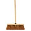 12-Inch Natural Soft Coco Sweeping Broom with Wooden Handle - Eco-Friendly Soft Bristle Sweeping Brush - Ideal for Indoors and Outdoors - Durable Home, Garage, Patio, Yard & Garden Broom view 1