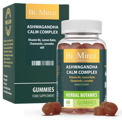 Ashwagandha Gummies, High Strength, Calm Complex, Ashwaganda Gummy Cortisol Reducing Supplements, Vitamins for Stress & Anxiety Relief, Emotional Balance, Mood Support, Sleep Gummies for Adults, Vegan