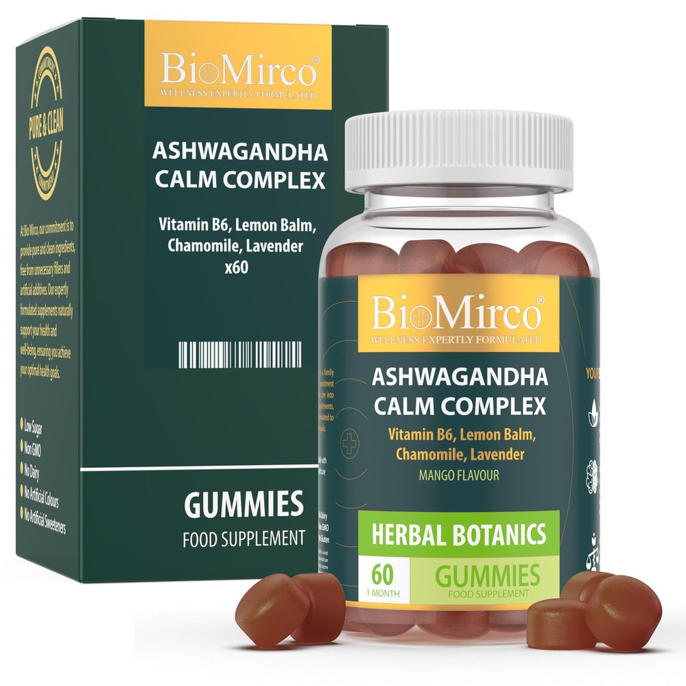 Ashwagandha Gummies, High Strength, Calm Complex, Ashwaganda Gummy Cortisol Reducing Supplements, Vitamins for Stress & Anxiety Relief, Emotional Balance, Mood Support, Sleep Gummies for Adults, Vegan