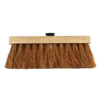 10-Inch Natural Soft Coco Sweeping Broom Head - Eco-Friendly Soft Bristle Sweeping Brush - Ideal for Indoors and Outdoors - Durable Home, Garage, Patio, Yard & Garden Broom