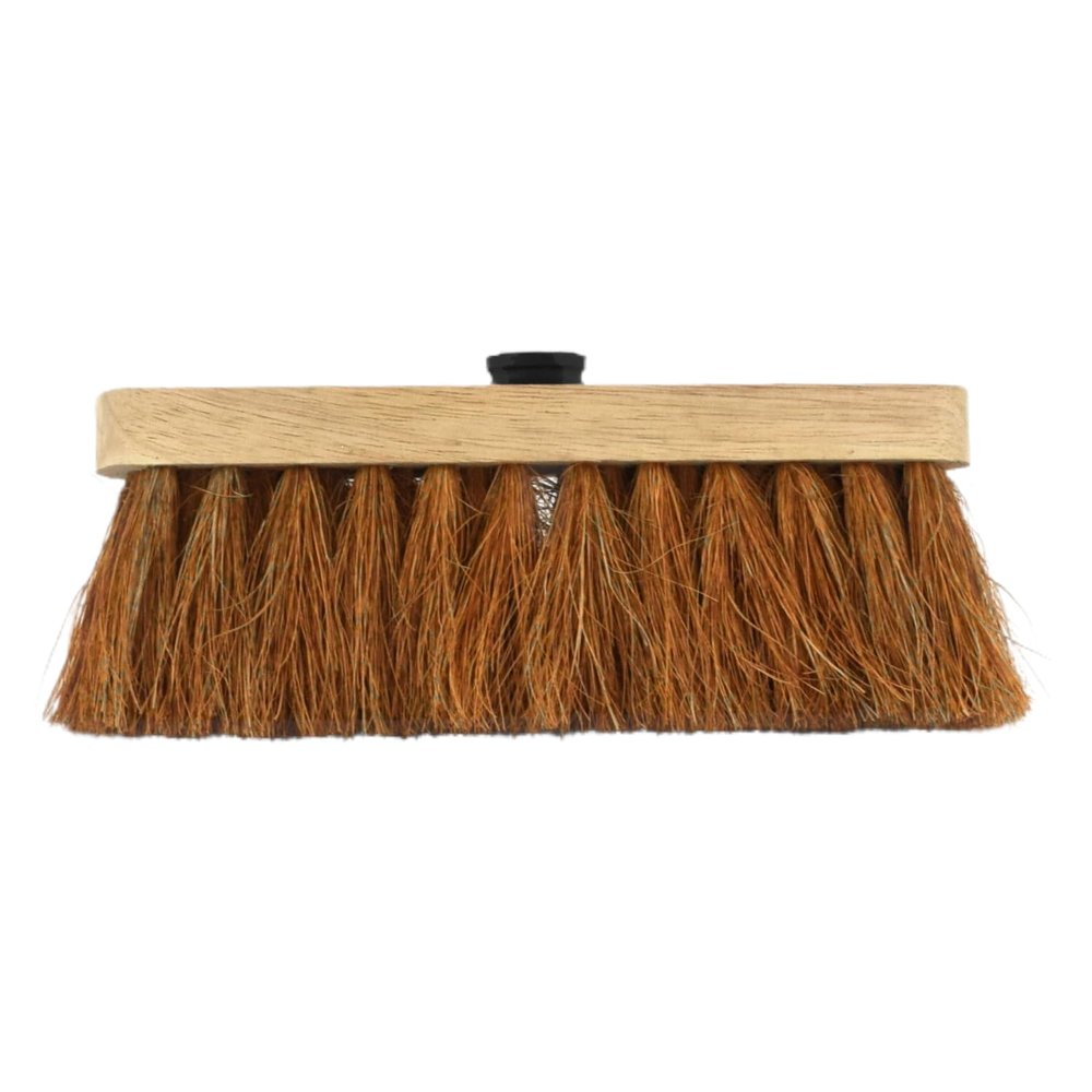 10-Inch Natural Soft Coco Sweeping Broom Head - Eco-Friendly Soft Bristle Sweeping Brush - Ideal for Indoors and Outdoors - Durable Home, Garage, Patio, Yard & Garden Broom