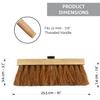 10-Inch Natural Soft Coco Sweeping Broom Head - Eco-Friendly Soft Bristle Sweeping Brush - Ideal for Indoors and Outdoors - Durable Home, Garage, Patio, Yard & Garden Broom view 3