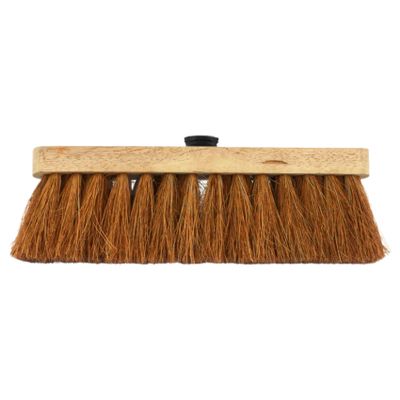 12-Inch Natural Soft Coco Sweeping Broom Head - Eco-Friendly Soft Bristle Sweeping Brush - Ideal for Indoors and Outdoors - Durable Home, Garage, Patio, Yard & Garden Broom