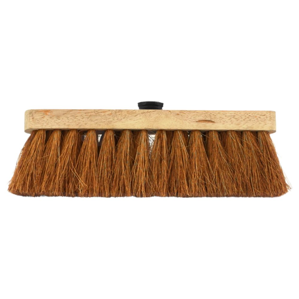 12-Inch Natural Soft Coco Sweeping Broom Head - Eco-Friendly Soft Bristle Sweeping Brush - Ideal for Indoors and Outdoors - Durable Home, Garage, Patio, Yard & Garden Broom