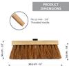 12-Inch Natural Soft Coco Sweeping Broom Head - Eco-Friendly Soft Bristle Sweeping Brush - Ideal for Indoors and Outdoors - Durable Home, Garage, Patio, Yard & Garden Broom view 3