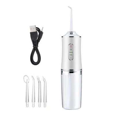 FiTspi 220ml Oral Irrigator Cordless Dental Water Flosser for Teeth Cleaning 3 Pressure Mode 4 Jet Tip IPX7 Waterproof