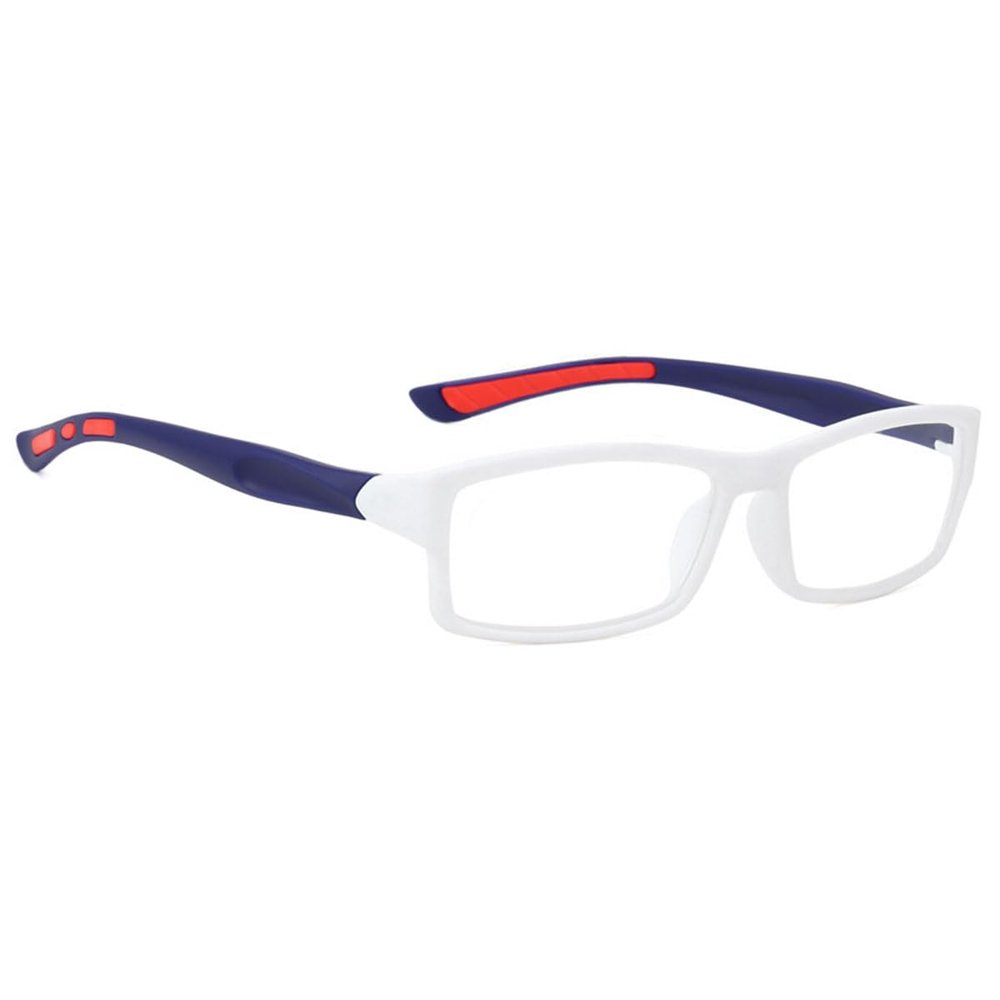 KOOSUFA Sports Reading Glasses Blue Light Blocking for Men Women Lightweight Comfortable Non-slip Computer Readers Eyeglasses Eyewear White blue 1.5