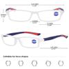 KOOSUFA Sports Reading Glasses Blue Light Blocking for Men Women Lightweight Comfortable Non-slip Computer Readers Eyeglasses Eyewear White blue 1.5 view 2