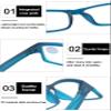 KOOSUFA Sports Reading Glasses Blue Light Blocking for Men Women Lightweight Comfortable Non-slip Computer Readers Eyeglasses Eyewear White blue 1.5 view 4