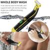 Full Body Washed Wet and Dry Double Shaver for Men, Waterproof Mens Rotary Facial Shaver Electric Shaver, Electric Beard Trimmer, Ergonomic Body Shaver (Black-Yellow, 1pcs) view 2