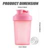huiyoujiu Protein Shaker Bottle, Supplements Shakers with Mixing Ball, Portable Workout Water Cup with Leakproof Flip-on Lid, 400ml Fitness Milkshake Bottle for Gym, Sports, Fitness view 2