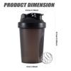 huiyoujiu Protein Shaker Bottle, Supplements Shakers with Mixing Ball, Portable Workout Water Cup with Leakproof Flip-on Lid, 400ml Fitness Milkshake Bottle for Gym, Sports, Fitness view 2