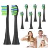 8-Pack Replacement Toothbrush HeadsCopper-Free Power Brush Heads Compatible with 7am2m AM101/AM105 SeriesCompatible with 7am2m Electric Toothbrush AM101 / AM105(Black) view 1