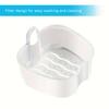 Cleaning Set for Dentures, Dentures, Cup Box, Bathing Dentures, Container with Hanging Sieve, Dentures for Storage, Travel (Blue) view 4
