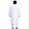 Adhdyuud Men Muslim Arabic Jubba Thobe Button Robe+Pants 2Pcs Suit Saudi Arabia Eid Turkey Kurtas Islamic Abaya White XXL view 2