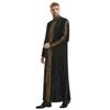 Adhdyuud Men Muslim Jubba Thobe Islamic Kaftan Thoub Arabic Saudi Robe Dress Caftan Thawb Ramadan Gown Middle East Black M view 1