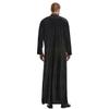 Adhdyuud Men Muslim Jubba Thobe Islamic Kaftan Thoub Arabic Saudi Robe Dress Caftan Thawb Ramadan Gown Middle East Black M view 2