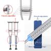 1 Pair Lightweight Underarm Crutches, Stainless Steel Heavy Duty Medical Crutches, Walking Crutches with Shock Absorber for Youth/Adult/Tall Adult (Size : 100-120cm) view 3