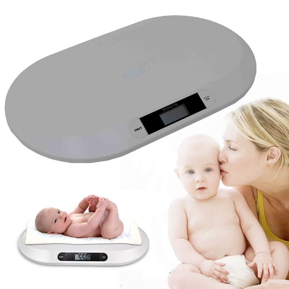 Baby Scales Baby Weighing Scales With LCD Display Maximum Load 20kg Multifunctional Digital Weighing Scale Pet Scales,Suitable For Weighing Infants And Pets(White)