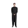 Adhdyuud Men's Muslim Islamic Arab Robe Arab Vintage Long Sleeve Jubba Thobe Robe Dubai Saudi Arab Kaftan 05 Brown S view 3