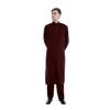 Adhdyuud Men's Muslim Islamic Arab Robe Arab Vintage Long Sleeve Jubba Thobe Robe Dubai Saudi Arab Kaftan 05 Brown S view 4