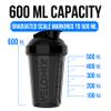 VELOMIX -2 PACK- upto 600ml Protein Shaker Bottle - 2x Wire Mixball for Lump-Free Shakes | Leak Proof Shaker for Protein Shakes | Protein Shake Bottle for Mixing Powdered Shakes | BPA-Free Shaker Cup view 4