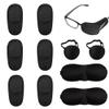 10Pcs Glasses Eye Patch Black Non-Woven Fabric Eye Patches Soft Adjustable Eye Patches for Lazy Eye Amblyopia Strabismus and Soft Sleep Mask for Women Men Zero Eye Pressure Sleeping view 1