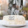 12Pcs Cupcake Toppers, Cake Toppers with Diamond Ring Bride, 3D Heart Wedding Dress Cupcake Topper for Bridal Shower Wedding Engagement Bachelorette Party Cake Decorations Supplies, Silver view 3