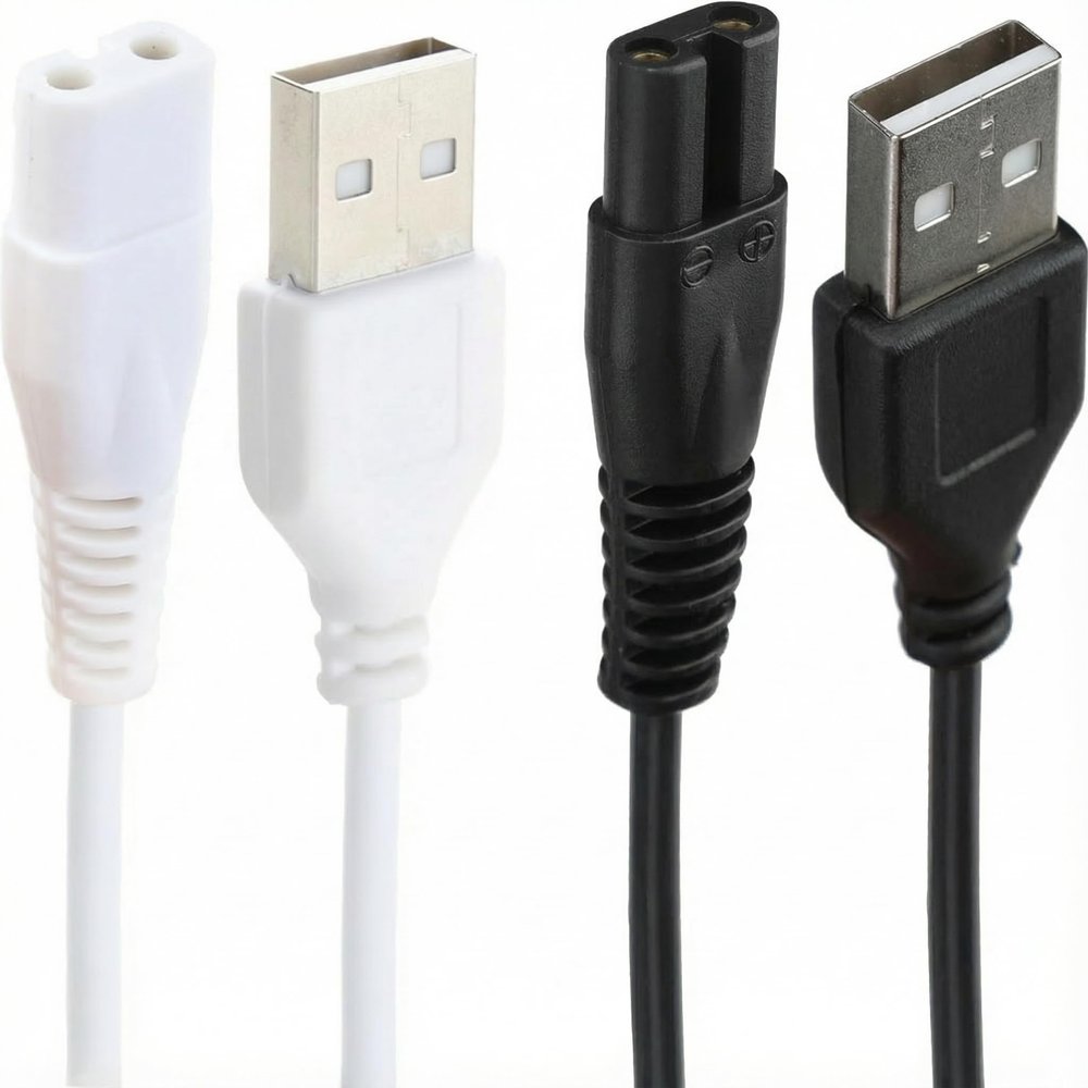 2pcs Charging Cord for Water Flosser, Portable USB Replacement Charger Cable Power Adapter Supply Compatible with FC156 FC1591 FC159 FC256 FC259 Water Flosser 5V Flashlight Shaver Hair Clipper