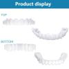 Wttfc False Teeth, 1 Pairs Clip in Veneers Teeth, Snap on Dentures Silicone Fake Teeth,Clip on Veneers Top And Bottom, Veneers Teeth Top And Bottom Set, Veneers Teeth for Men Women with Bad Teeth view 4
