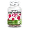 BioTechUSA One-A-Day Kids | Flavoured Food Supplement multivitamin | Chewable Tablet | with Minerals and Sweetener | from 4 Years of Age | 90 Tablet, Strawberry-Raspberry