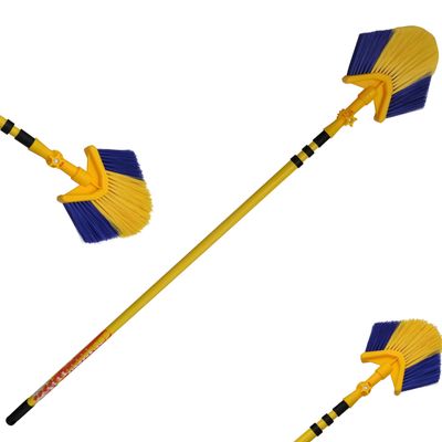 3M Angled Head Cobweb Brush with Extending Telescopic Long Handle Feather Duster for Ceiling Indoor Corner Cleaning Swivelling 180 Degree