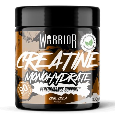 Warrior Creatine Monohydrate Powder 300g (90 Servings)  Pure Micronised Creatine Powder Supplement for Men & Women, Pre & Post Workout Strength, Muscle Growth & Recovery, Vegan  Cool Cola