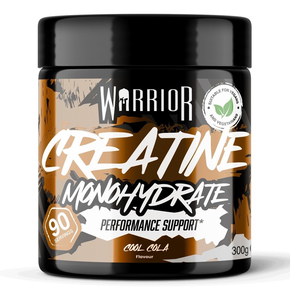 Warrior Creatine Monohydrate Powder 300g (90 Servings)  Pure Micronised Creatine Powder Supplement for Men & Women, Pre & Post Workout Strength, Muscle Growth & Recovery, Vegan  Cool Cola