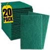 1InTheHome Medium Duty Scouring Pads, Dish Scrubber Pads, 3.5" x 3.5", Green, 20 Pack view 1