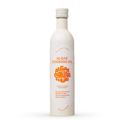Algae Cooking Club Chef-Grade 100% Algae Cooking Oil - High Smoke Point 535F - Rich in Omega-9, Neutral Buttery Flavor - Seed-Oil Free - Perfect for Searing, Baking, Frying & Dressings (16 fl oz)