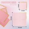 100 pack Pink Mix Cocktail Napkins with Gold Foil Accents Scalloped Edges 5 x 5 inch Beverage Disposable Napkin Party Decoration Wedding Bridal and Baby Shower Dinner Lunch Supplies view 2