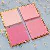 100 pack Pink Mix Cocktail Napkins with Gold Foil Accents Scalloped Edges 5 x 5 inch Beverage Disposable Napkin Party Decoration Wedding Bridal and Baby Shower Dinner Lunch Supplies view 3