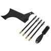 Beard Shaper, Beard Lineup Tool Includes Beard Shaping Stencil with 4 Barber Pencils Beard Grooming Toolkit Beard Shaper for Men for Home Use and Travel (Black) view 1