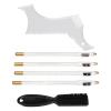 Beard Shaper, Beard Shaper for Men Beard Grooming Toolkit Beard Lineup Tool Includes Beard Shaping Stencil with 4 Barber Pencils for Home Use and Travel (White) view 2