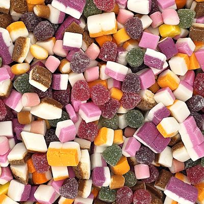 Dolly Mixtures Sweets -1kg - Original Retro Dolly Mixtures Assorted Sweets Pick and Mix for Sharing, Gifts, and Parties, 1 Kilo Bulk Bag. From Bentley & Ackerman Sweet Shop.