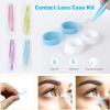 HLMYER 4 Pack Contact Lenses Applicator,Four Colours Contact Lens Remover with Storage Cases,Portable Durable Contact Lense Remover Tool,for Daily Use Outdoor Activities (Red,Green,Blue,Purple) view 4
