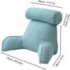 Reading pillow Premium Velvet Reading | Cushion Bean Bag Bed Seat Relax Pillow | Great For Back Arm Rest Lumbar Support | Comfy Lightweight And Durable Bean Bag Support Rest Pillow(Color:Light Grey,Si view 2