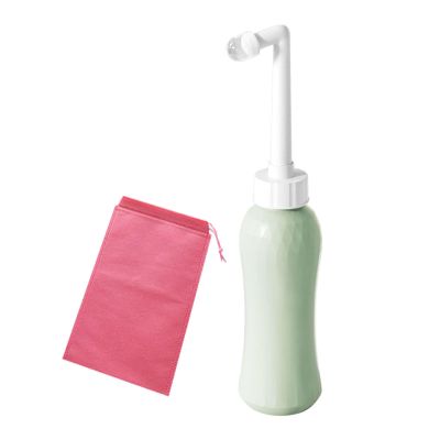 Brigtviee Portable Bidet 500ml/16.9oz Upside Down Peri Bottles with Travel Bag and 75 Oblique Nozzle, Perineal Bottle, Perineal Spray, Perineal Douche Bottles for Women, Menstrual Cleansing